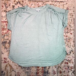 Wonderly Pastel Green Dolphin Hem Ruffle T-shirt